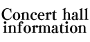 Concert hall information